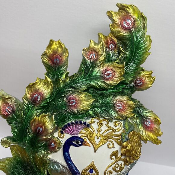 Design Toscano Wall Mask of Venice Peacock 6.5" x 13.5" Mardi Gras - READ - Picture 4 of 14